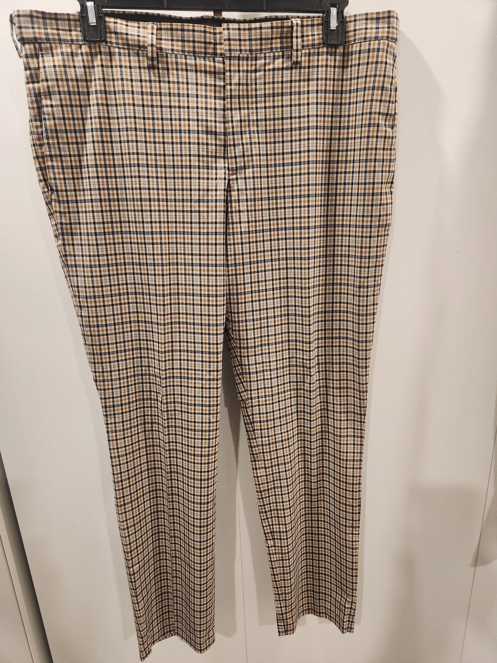 H&M Tan, Warm Brown, & Black Plaid Chinos